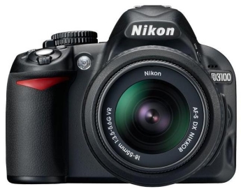 The Nikon D3100 with 18-55mm lens