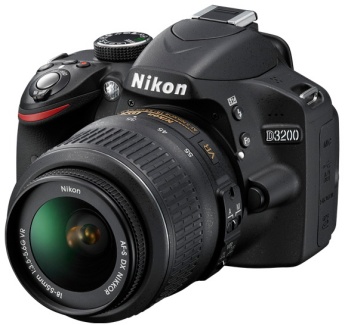 The Nikon D3200 with 18-55mm lens